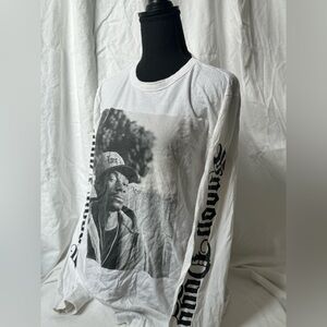 Vintage Black & White Snoop Dogg Graphic Long Sleeve Tee